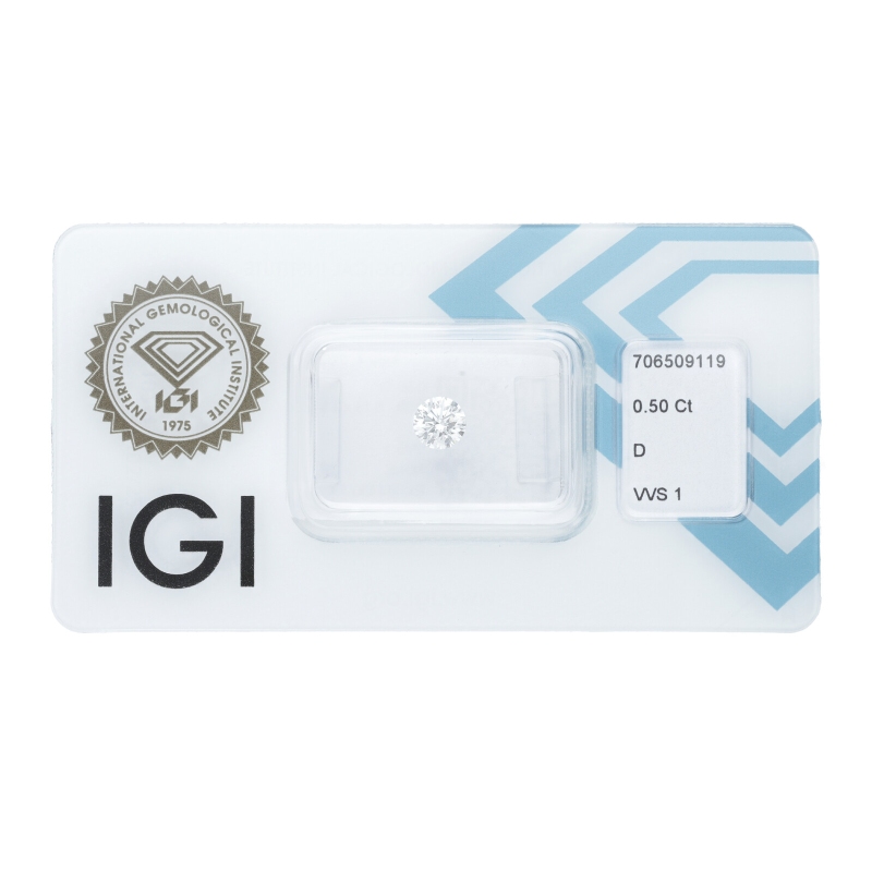 Diamant Certifié IGI  0.50CT D VVS1 