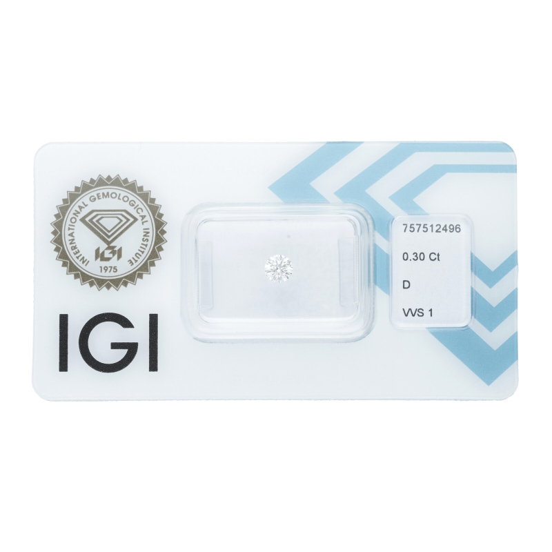 Diamant Certifié IGI  0.30 CT D VVS1