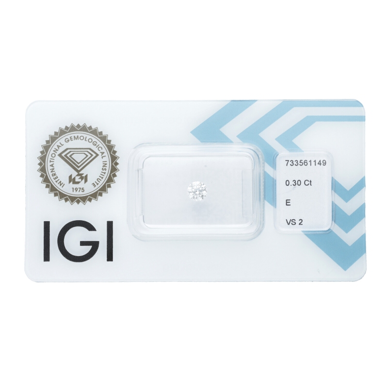 Diamant Certifié IGI 0.30CT E VS2