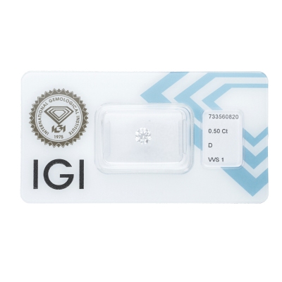 Diamant Certifié IGI  0.50 CT D VVS1
