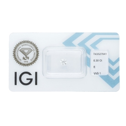 Diamant Certifié IGI  0.30 CT E VVS1