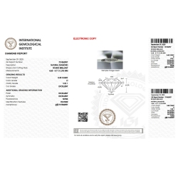 Diamant Certifié IGI  0.40CT D VVS1 2