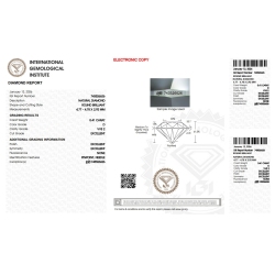 Diamant Certifié IGI  0.41 CT D VVS2 2