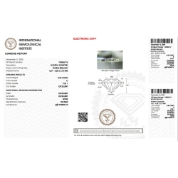 Diamant Certifié IGI  0.30 CT D VVS1 2
