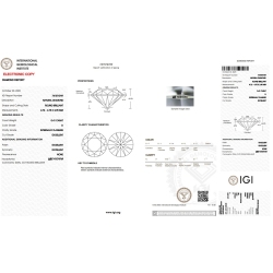 Diamant Certifié IGI   0.41CT D IF  2