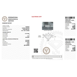 Diamant Certifié IGI  0.70CT F VVS2  2