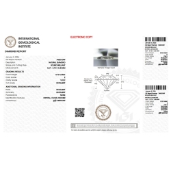 Diamant Certifié IGI   0.70 CT E VVS2 2