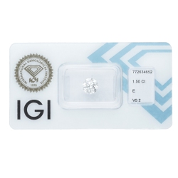Diamant Certifié IGI  1.50 CT E VS2
