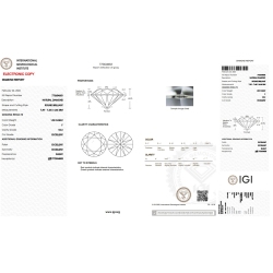Diamant Certifié IGI  1.50 CT F VS2 2