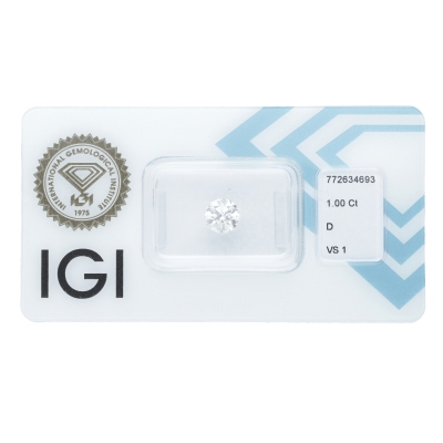 Diamant Certifié IGI 1.00 CT D VS1 