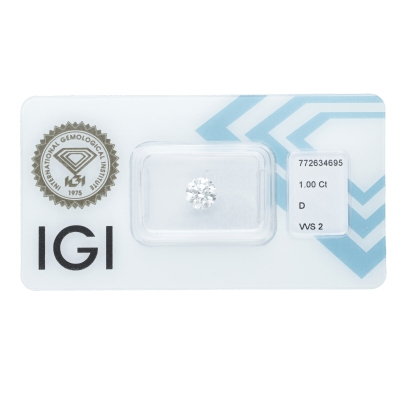 Diamant Certifié IGI  1.00 CT D VVS2 