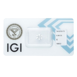 Diamant Certifié IGI   0.90 CT E VVS2 