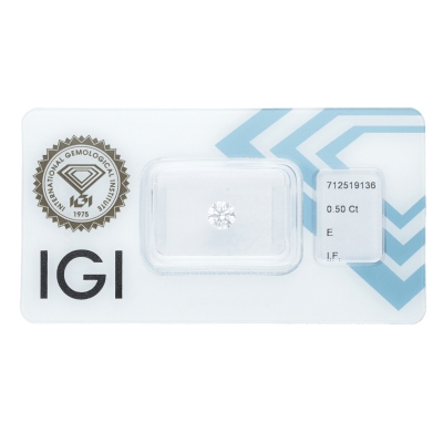 Diamant Certifié IGI  0.50 CT E IF
