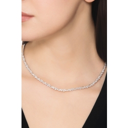 Collier luxe or blanc 18k avec diamants 2