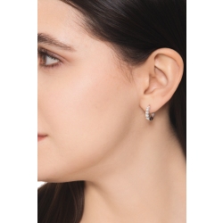 Créole mono en or blanc 18 carats avec des diamants blancs 2