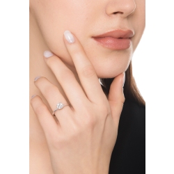 Solitaire en or blanc 18k avec diamant brillant 1.00 ct 2