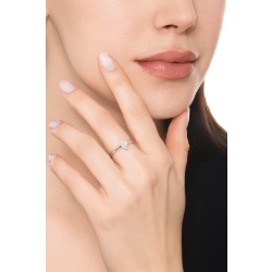 Bague solitaire Or Blanc 18k avec diamant marquise GIA 0.50 ct 2