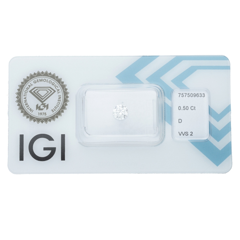 Diamant Certifié IGI  0.50 CT D VVS2