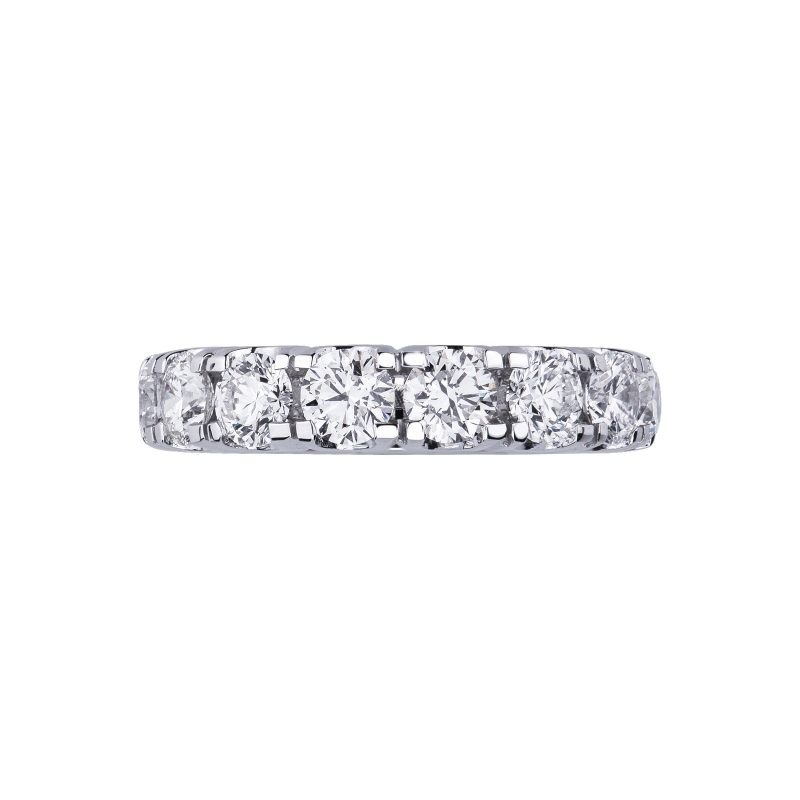 Bague Eternity Or Blanc 18k avec diamants certifiés IGI 0.30 CT