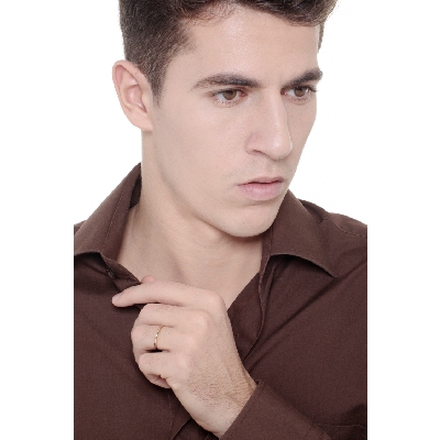 Alliance demi jonc en or jaune 18 carats