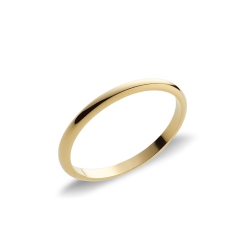 Alliance demi jonc en or jaune 18 carats