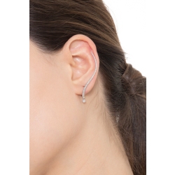 Boucles d’oreilles design en or blanc 18k diamants 2