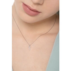 Collier avec la lettre  T en or blanc 18K et diamants 2