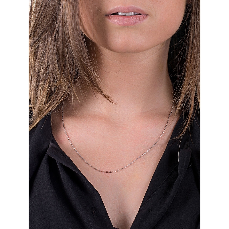 Chaîne roló en or blanc 18k, 50 cm