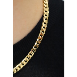 Collier maille gourmette en or jaune 18k, cm 50 2