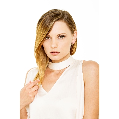 Boucles d'oreilles en or blanc 18k avec citrine et diamants