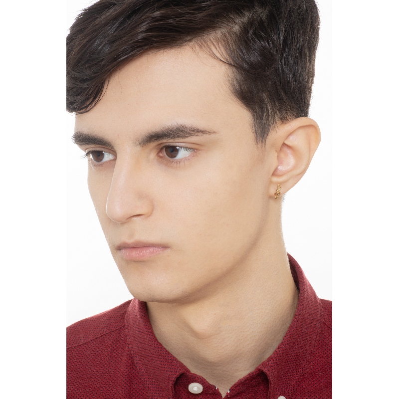 Mono boucles d'oreilles Or 18k avec clé de sol