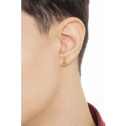 Mono boucles d'oreilles Or 18k avec clé de sol 2