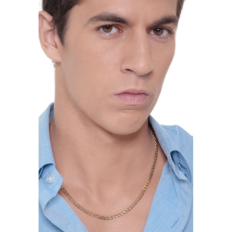 Chaîne en or jaune 18k gourmette Chaîne en or jaune 18k gourmette