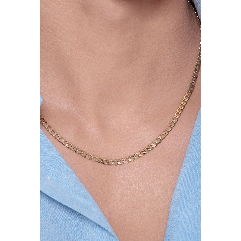 Chaîne en or jaune 18k gourmette Chaîne en or jaune 18k gourmette