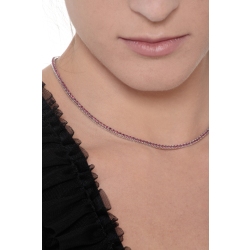 Collier tennis en or blanc 18 carats avec rubis 2