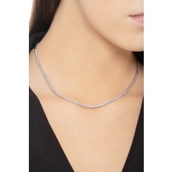 Collier tennis en or blanc 18k avec diamants ct 0,02 2