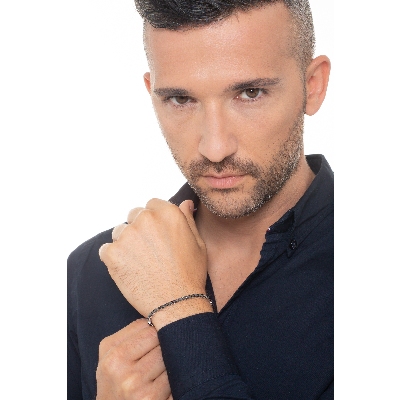 Bracelet Tennis en Or 750 avec Diamants Noirs