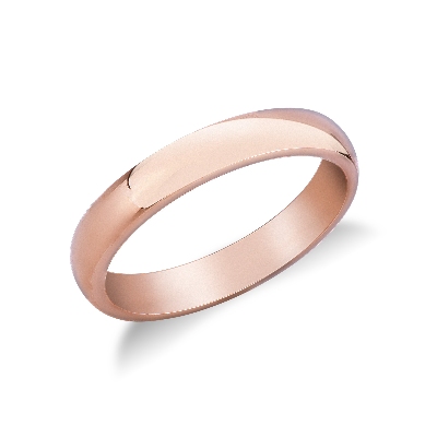 Alliance Modèle Confort en or rose 18 carats 3,40 mm