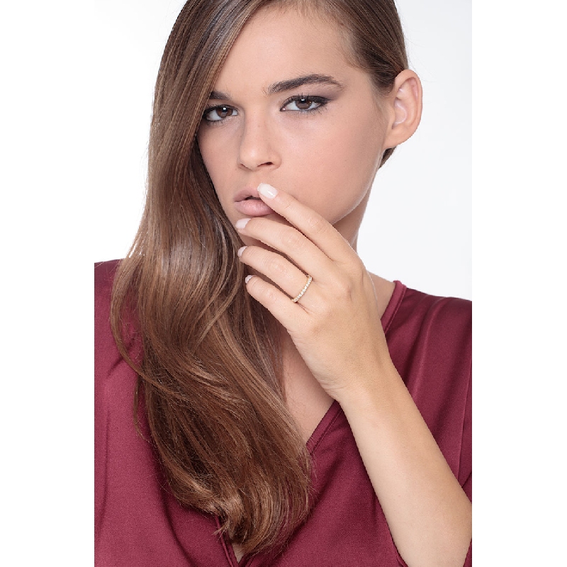 Bague diamants Eternity en or jaune 18k  Bague diamants Eternity en or jaune 18k