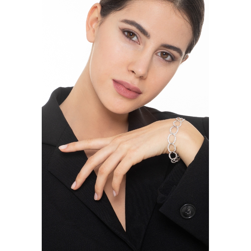 Bracelet femme en or blanc avec diamants Bracelet femme en or blanc avec diamants