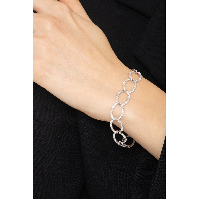 Bracelet femme en or blanc avec diamants Bracelet femme en or blanc avec diamants