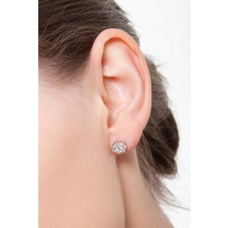 Boucles d’oreilles élégantes en or 18k avec diamants ct. 0,86 2