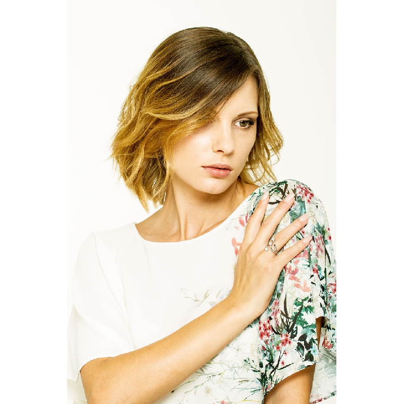 Bague modèle trilogy ilusion en or blanc 18k sertie diamants Bague modèle trilogy ilusion en or blanc 18k sertie diamants