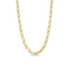 Chaîne homme en or blanc 750 à maillons gourmette