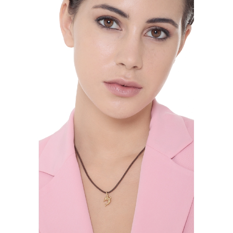 Pendentif dauphin en or jaune 18k