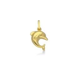 Pendentif dauphin en or jaune 18k