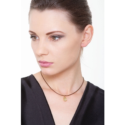 Pendentif hibou en or jaune 18k