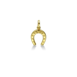 Pendentif fer à cheval en or jaune 18k, 1 cm
