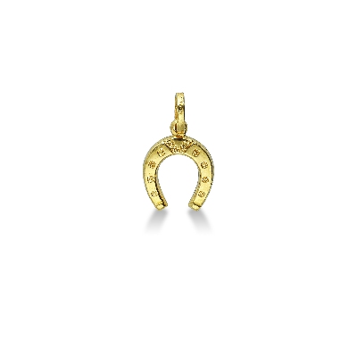 Pendentif fer à cheval en or jaune 18k, 1 cm