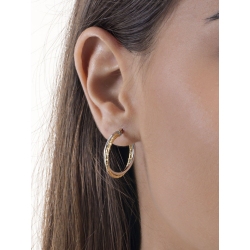 Boucles d’oreilles créoles en or jaune et blanc 2